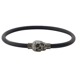 Alexander Mcqueen Bracciale Teschio Nero Nero