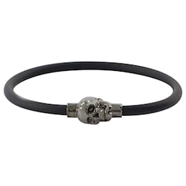 Alexander Mcqueen-Black Skull Bracelet-Black