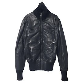 Dolce & Gabbana Bomber Jacket in Black Leather Black