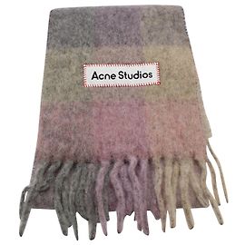 Sciarpa Check Acne Studios in Lana di Alpaca Multicolor Multicolore