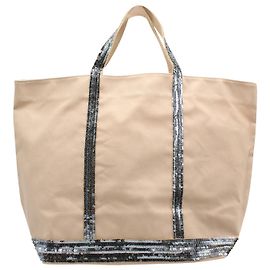 Bolsa Tote Vanessa Bruno Le Cabas em Lona Bege Bege