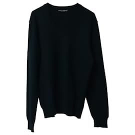 Dolce & Gabbana Pullover mit V-Ausschnitt aus grünem Kaschmir Grün