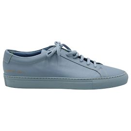 Autre Marque Tênis de cano baixo Common Projects Achilles em couro azul claro Azul Azul claro