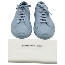 Autre Marque-Common Projects Achilles Low Top Sneakers in pelle color polvere-Blu,Blu chiaro