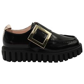 Mocasines con hebilla Roger Vivier Viv' en charol negro Negro