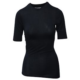 Jacquemus Souk Camiseta de malha de algodão franzida em lyocell preto Preto