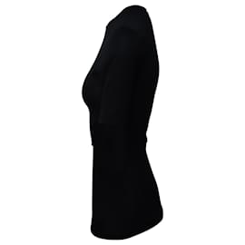 Jacquemus-Jacquemus Souk Camiseta de malha de algodão franzida em lyocell preto-Preto