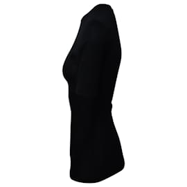 Jacquemus-Jacquemus Souk T-Shirt aus Baumwoll-Jersey mit Raffungen in schwarzem Lyocell-Schwarz