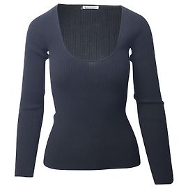 Reformation Mia Pullover aus schwarzem Kaschmir Schwarz