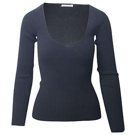 Reformation Mia Pullover aus schwarzem Kaschmir Schwarz