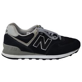 New Balance 574 Core Sneakers in Black Suede Black
