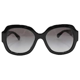 Chanel-Chanel CC Logo Sunglasses in Black Acetate -Black