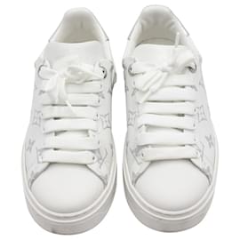 Louis Vuitton-Louis Vuitton Monogram Time Out Sneakers in White Leather-White