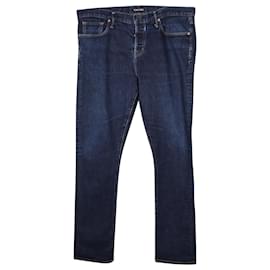 Tom Ford-Tom Ford Slim Fit Jeans in Blue Cotton Denim-Blue