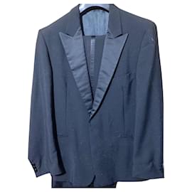 Yves Saint Laurent-Sublime vintage Yves Saint Laurent satin lapel black blazer jacket-Black