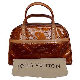 Bolso Louis Vuitton Monogramma Charol Coñac Coñac Bronce Cobre