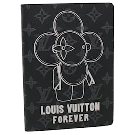 Louis Vuitton-LOUIS VUITTON Monogram Eclipse notebook Vivienne Planner Black GI0285 LV 33815a-Black