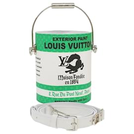 Louis Vuitton-LOUIS VUITTON Bolso de mano de lata pintada con monograma de PVC 2camino verde m81592 LV Auth 34203EN-Verde