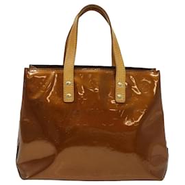 Louis Vuitton-LOUIS VUITTON Monogram Vernis Reade PM Hand Bag Bronze M91146 LV Auth ar8429-Bronze