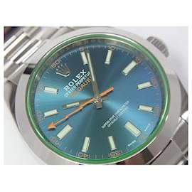 Rolex-ROLEX Milgauss Z blue green Sapphire 116400GV '19 purchased random series Mens-Silvery