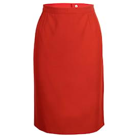 Valentino-Valentino Midi Skirt-Red