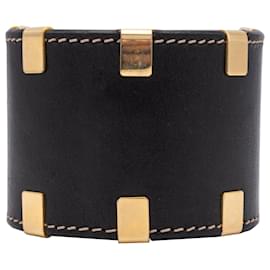 Gianfranco Ferré-Rigid Leather Bracelet-Golden