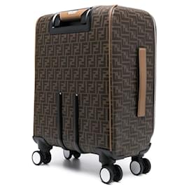 Fendi-Fendi FF Motif Zipped Suitcase-Brown