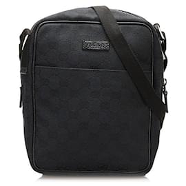 Gucci-Gucci GG Canvas Crossbody Bag-Black