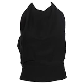 Balenciaga-Blusa sin mangas con cuello alto de Balenciaga-Negro