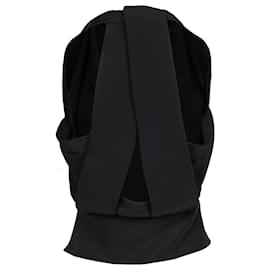 Balenciaga-Blusa sin mangas con cuello alto de Balenciaga-Negro