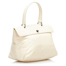 Bottega Veneta-Bottega Veneta Intrecciato Tiina Top Handbag-White