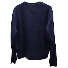 Kenzo-Kenzo Obermaterial Besticktes Rundhals-Sweatshirt aus marineblauer Baumwolle-Blau,Marineblau