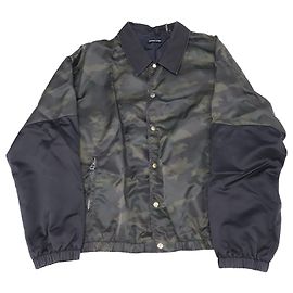Helmut Lang Veste Camo Coach Snap-Front en Nylon Vert Armée Autre