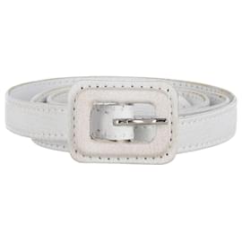 Cinturón Dior de Cuero Blanco Blanco