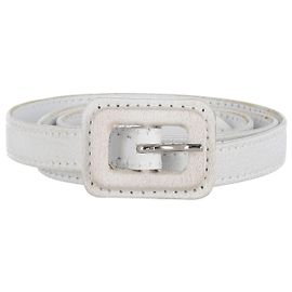 Dior Gürtel aus weißem Leder Weiß