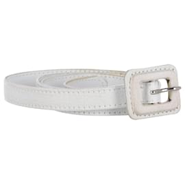Dior-Dior Belt in White Leather -White