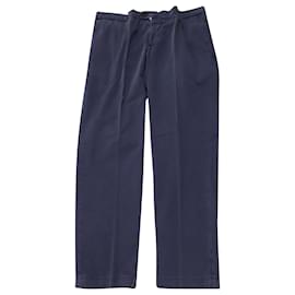 Brunello Cucinelli-Brunello Cucinelli Chino Pants in Blue Cotton-Blue