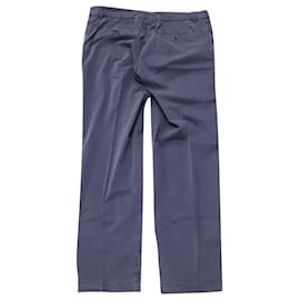 Brunello Cucinelli-Pantaloni Chino Brunello Cucinelli in Cotone Blu-Blu