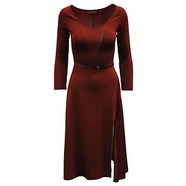 Altuzarra Fließendes Midikleid aus bordeauxroter Viskose Bordeaux