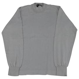 Dolce & Gabbana Pullover mit langen Ärmeln aus grauer Baumwolle Grau