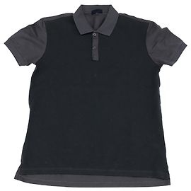 Polo Piquet Lanvin in Cotone Nero Nero