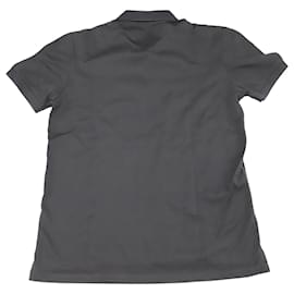 Lanvin-Lanvin Pique Polo Shirt in Black Cotton-Black