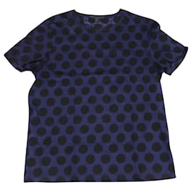 Burberry-Camiseta de algodón azul marino con lunares de Burberry-Azul,Azul marino