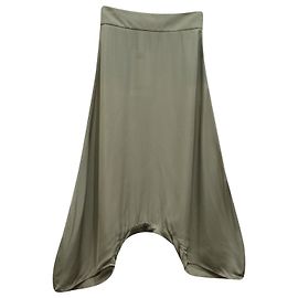 Yves Saint Laurent Calça Harém Saint Laurent Yves em Dove Grey Silk Cinza