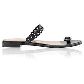Hermès-Chaine D'Ancre Flat Sandals-Black