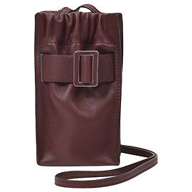 Boyy Bolsa macia para celular em couro marrom escuro Marrom