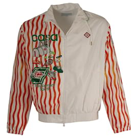 Casablanca-Casablanca Tennis Striped Sports Jacket in Multicolor Polyester-Other