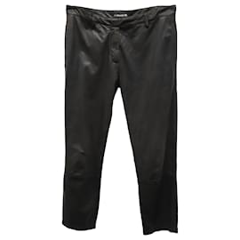 Ann Demeulemeester-Ann Demeulemeester Pants in Black Leather-Black