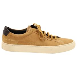 Autre Marque-Common Projects Achilles Retro Low Top Sneakers in Tan Suede -Brown