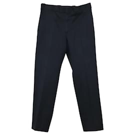 Gucci-Gucci Tapered Trousers in Navy Blue Viscose-Blue,Navy blue